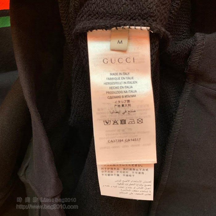 Gucci男裝 19-20FW新款 古奇黑色圓領男士衛衣 男士秋季新款單品  tzy2291